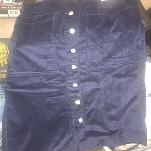 Sonoma Navy Blue Corduroy Midi Skirt
